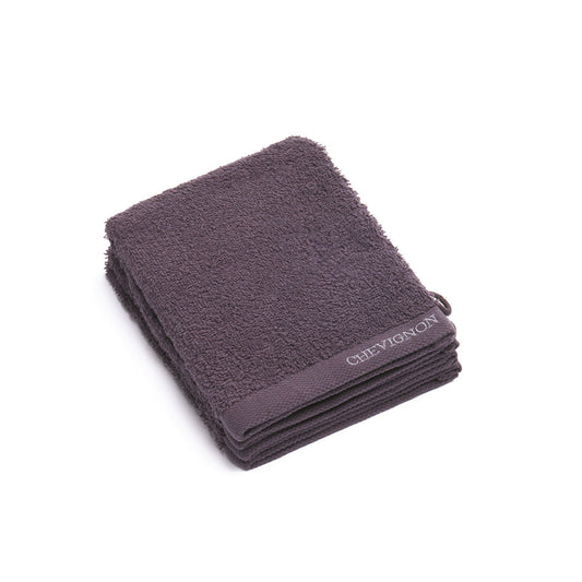 Set of 4 washcloths - Dark grey