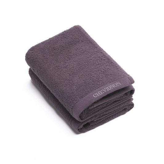 Set of 2 hand towels - Dark grey