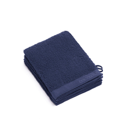 Set of 4 washcloths - Navy blue