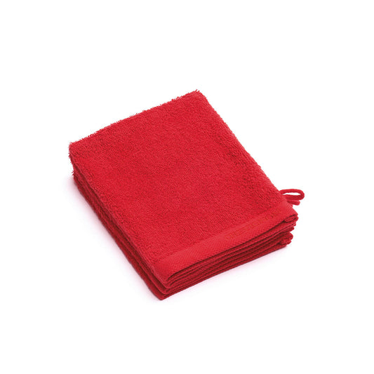 Set of 4 washcloths - Red