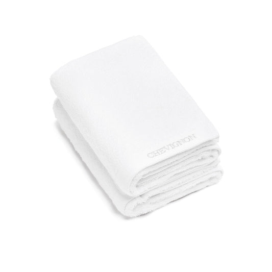 Set of 2 hand towels - White