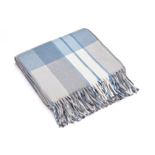 Woven plaid - Tartan Light blue / Grey