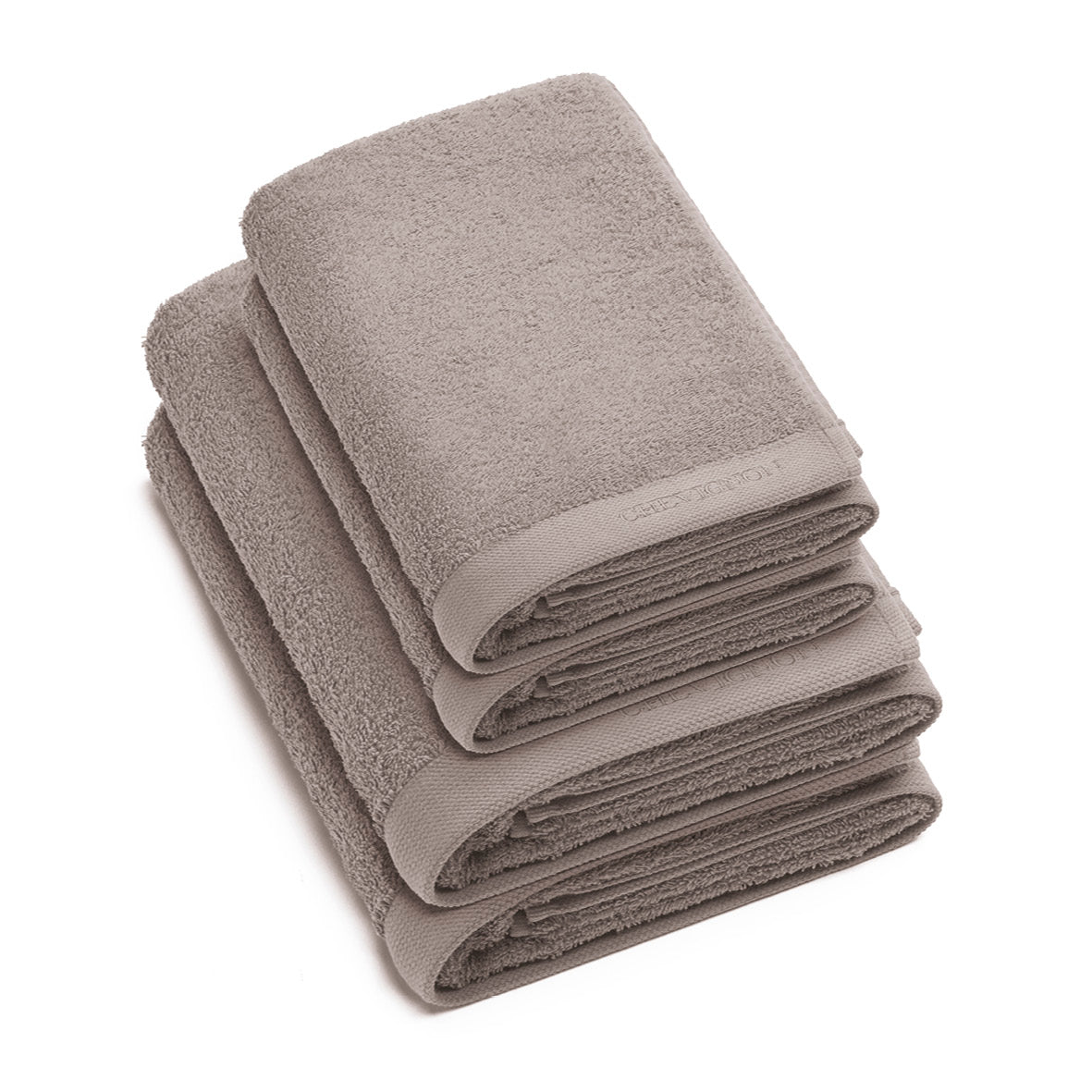 Set of 2 hand towels + 2 bath towels - 50 x 100 cm + 70 x 140 cm Brown