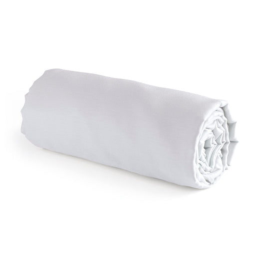 Fitted sheet cotton satin - Uni White