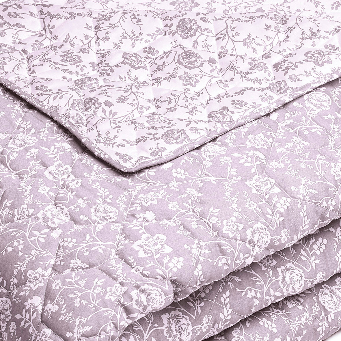 Bedspread Fleurs Lavender - 220 x 250 cm