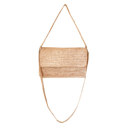 Crossbody bag in raffia Abby Natural Natural