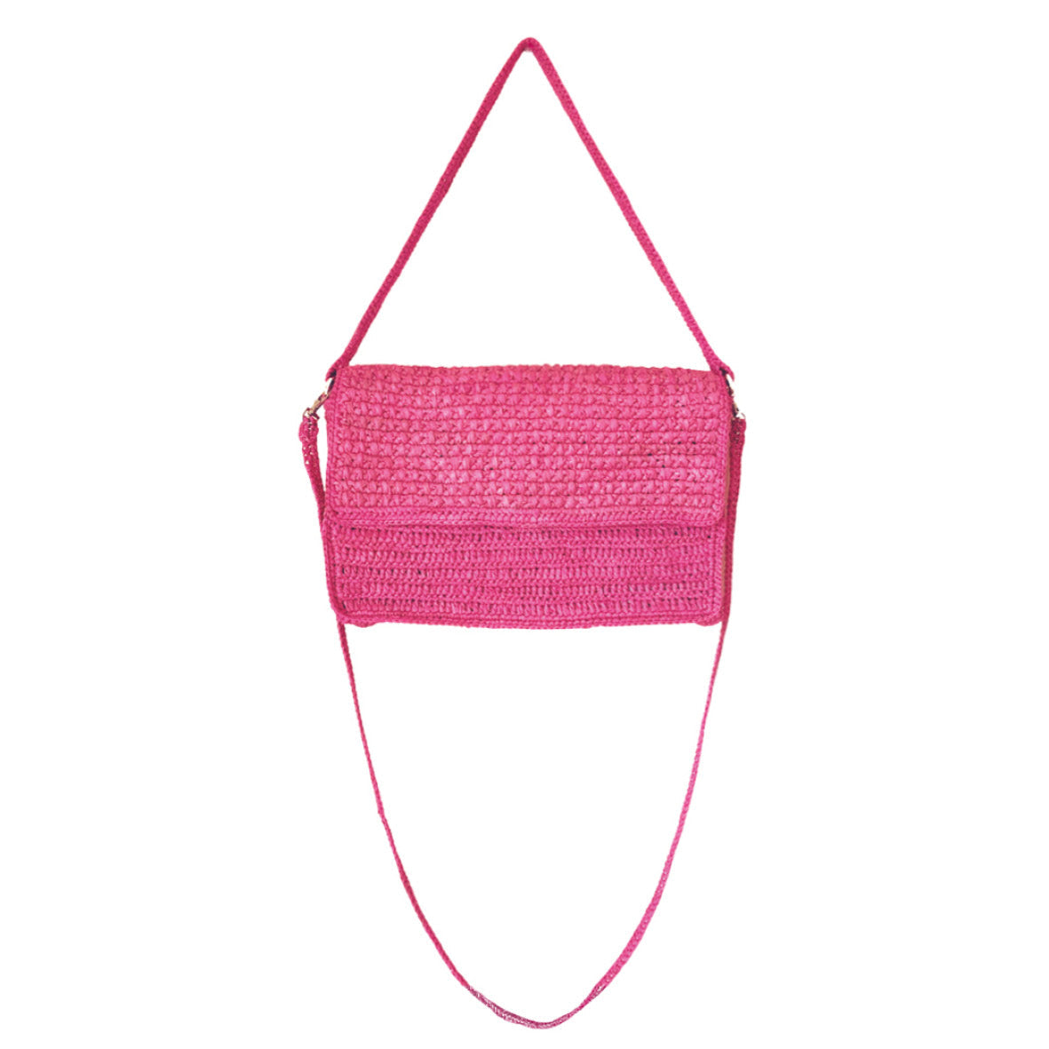 Crossbody bag in raffia Abby Natural Pink