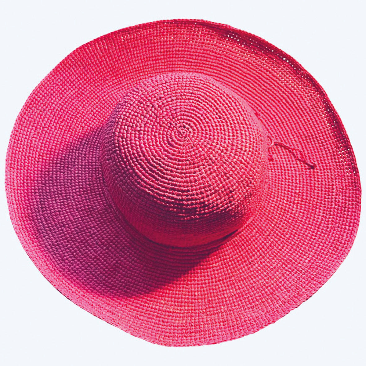 Hat in raffia Solena Natural Pink