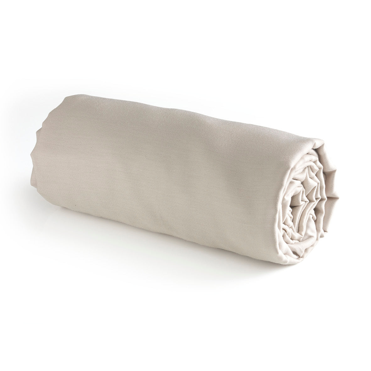 Fitted sheet cotton satin Uni Beige