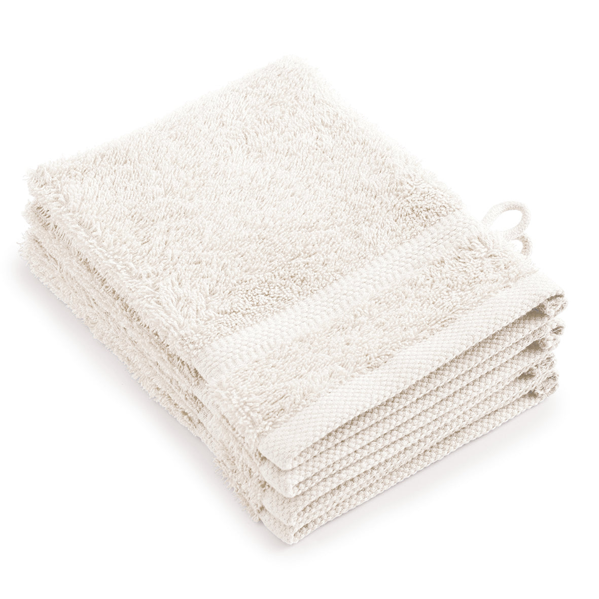 Set of 4 washcloths White