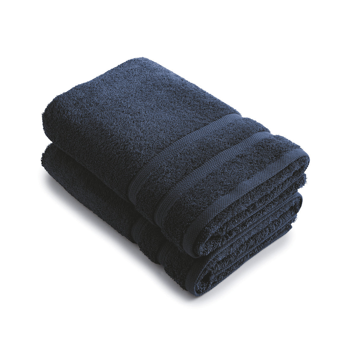 Set of 2 bathtowels Navy blue