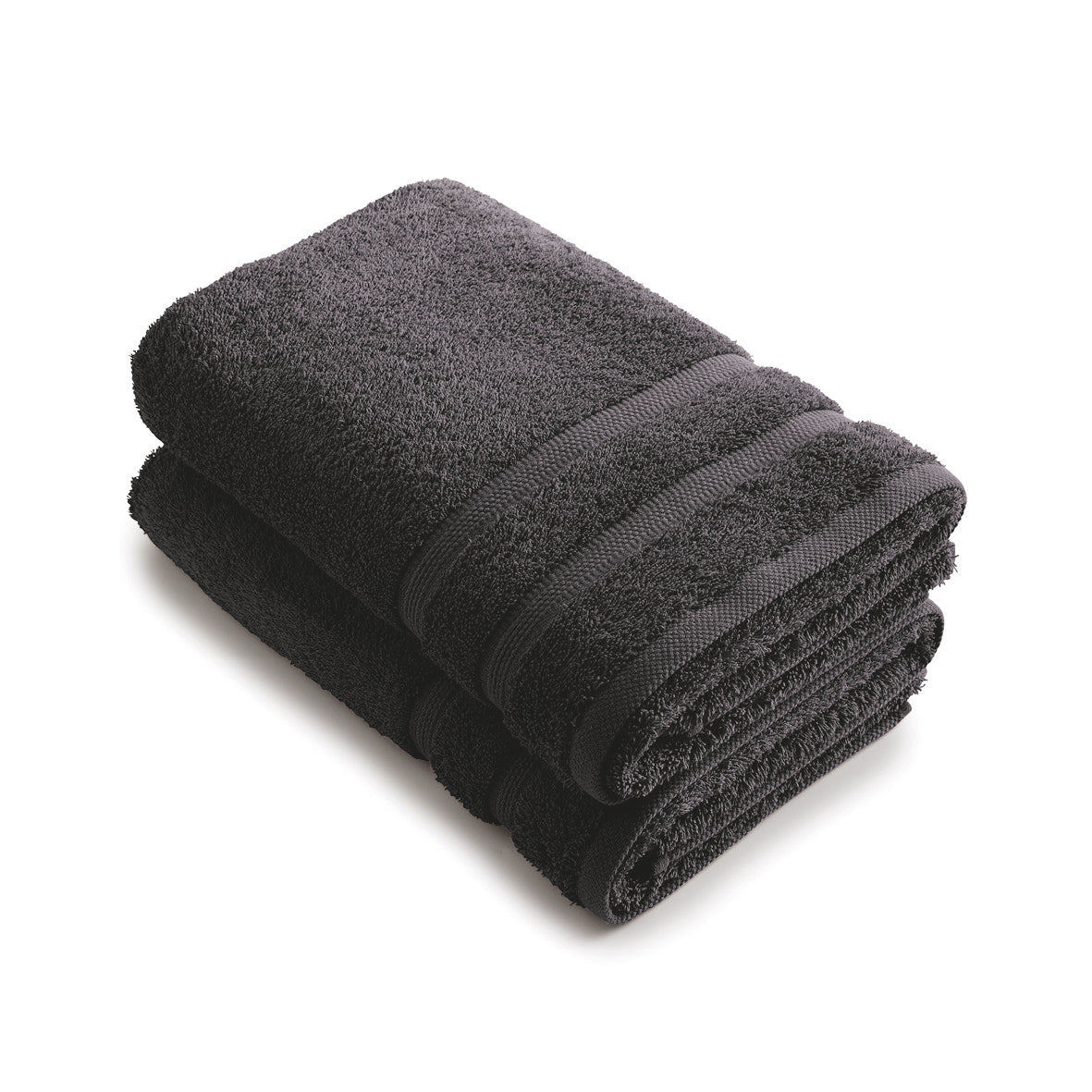 Set of 2 bathtowels Dark grey