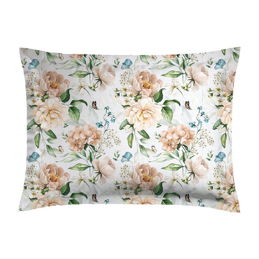 Pillowcase(s) cotton satin - Jardin de Fleurs White 2 x (50 x 70 cm)