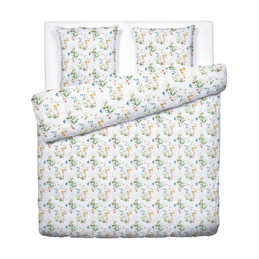 Duvet cover + pillowcase(s) cotton satin - Belle de Nuit White