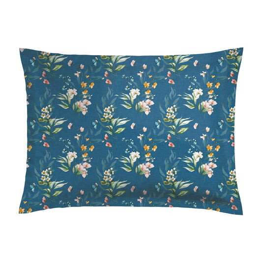 Pillowcase(s) cotton satin - Belle de Nuit Blue 2 x (50 x 70 cm)