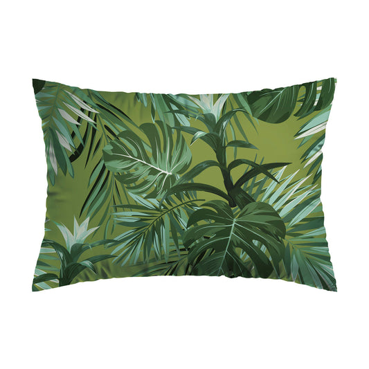 Set of 2 pillowcases cotton satin - Tropical Light green