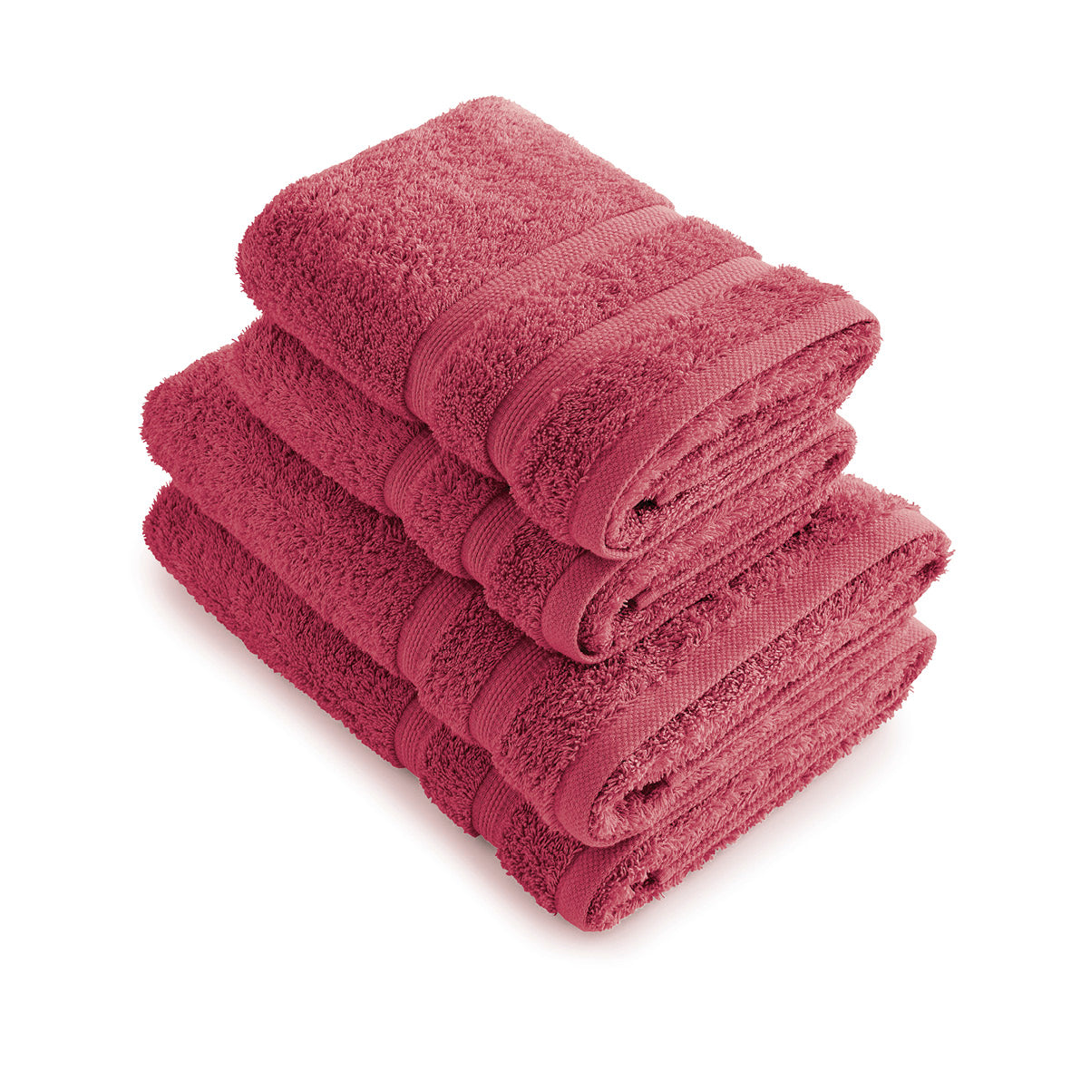 Set of 2 handtowels and 2 bathtowels Blush pink