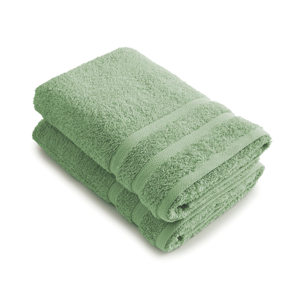 Set of 2 bathtowels Meadow green