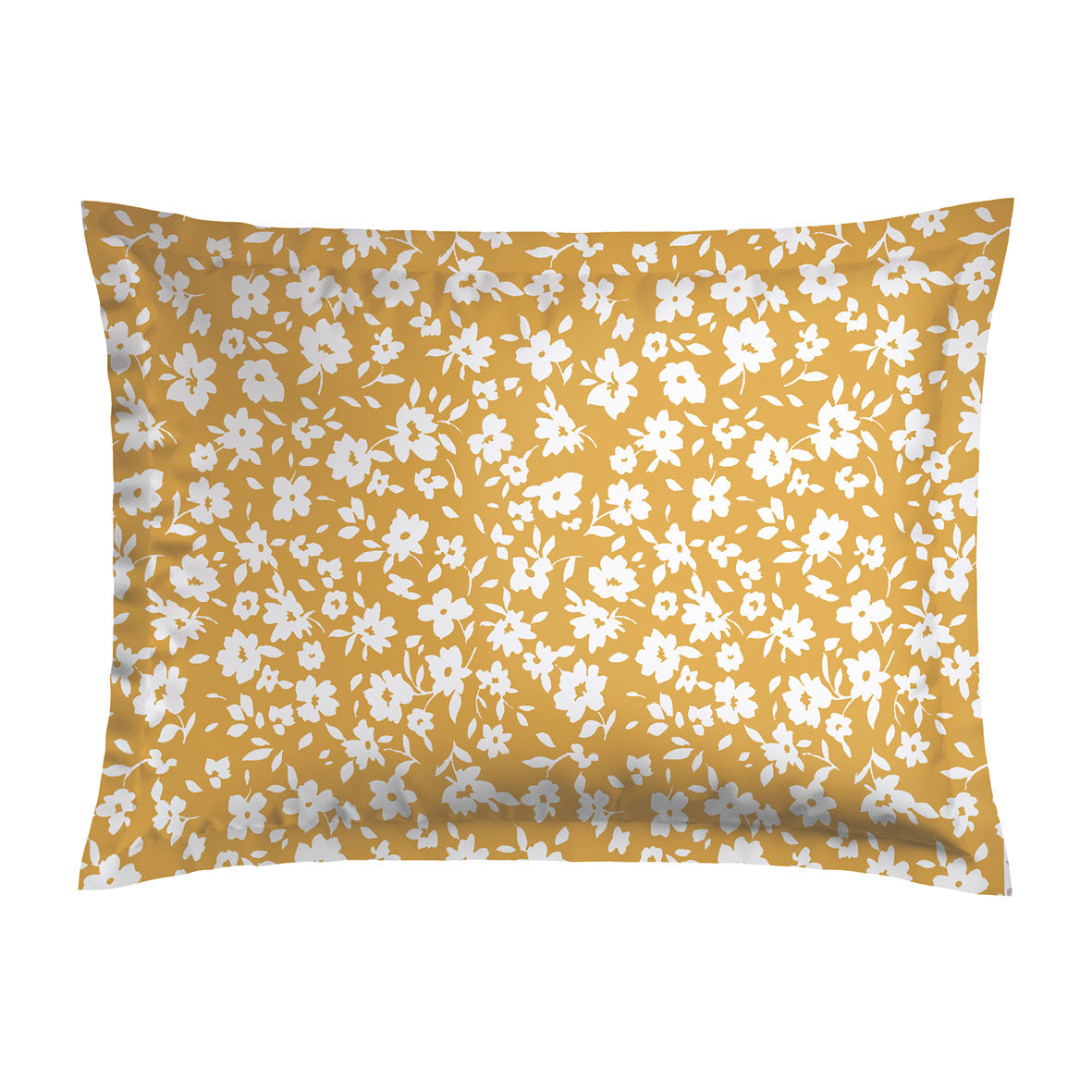 Set of 2 pillowcases cotton satin - Elégance yellow 50 x 70 cm