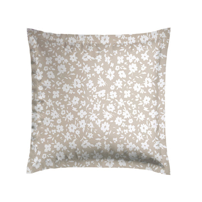 Set of 2 pillowcases cotton satin - Elégance taupe