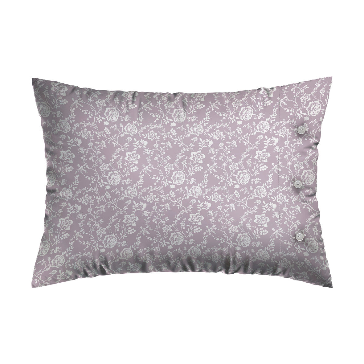 Set of 2 pillowcases cotton satin - Parterre de Roses lavender 50 x 70 cm