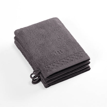 Set of 4 washcloths - 4 x (15 x 21 cm) Dark grey