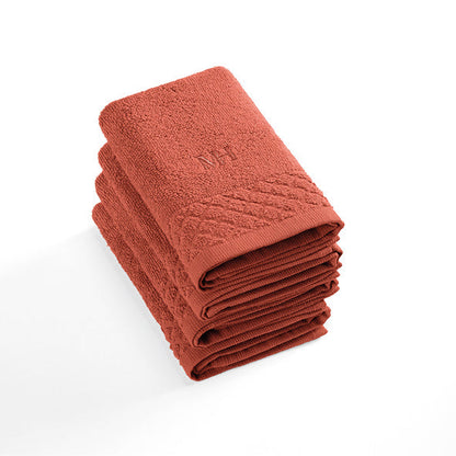 Set of 4 guest towels - 4 x (30 x 30 cm) Terracotta