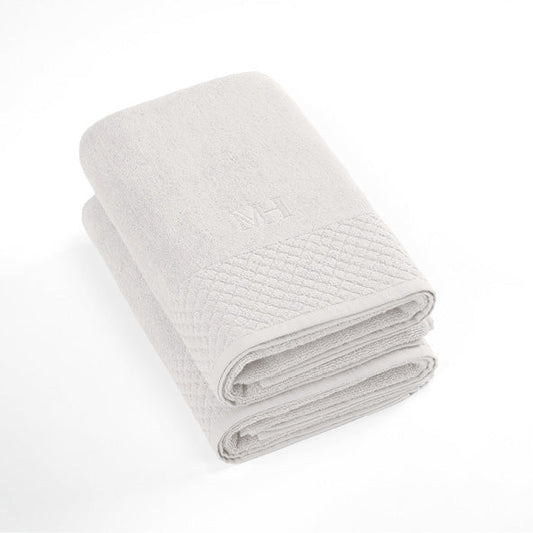 Set of 2 bathtowels - 2x (70 x 140 cm) White