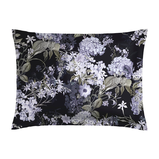 Pillowcases cotton satin - Hortensia dark blue 2 x (50 x 70 cm)