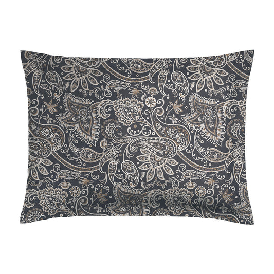 Pillowcases cotton satin - Indienne Grey / taupe 2 x (50 x 70 cm)