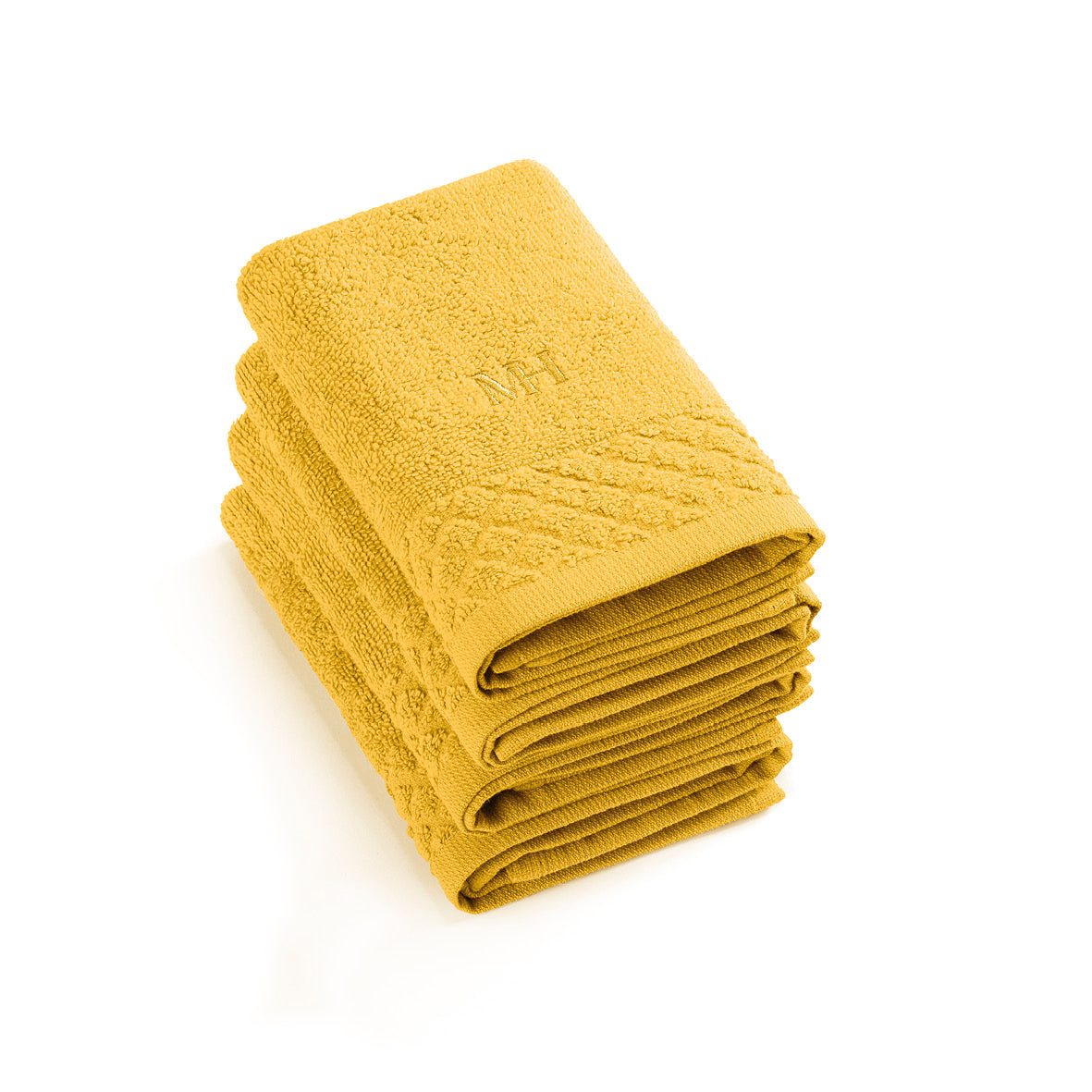 Set of 4 guest towels - 4 x (30 x 30 cm) Yellow