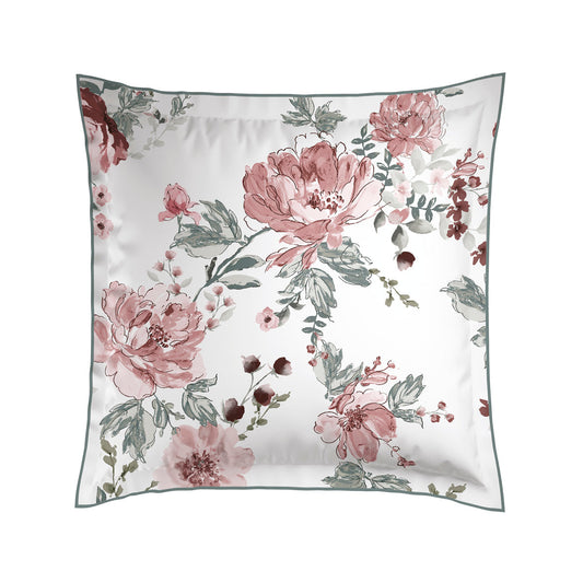 Pillowcases cotton satin - Peony white 2 x (63 x 63 cm)