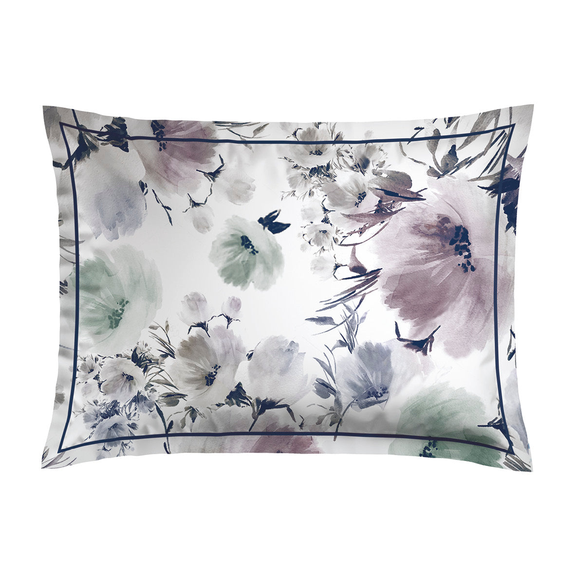 Pillowcases cotton satin - Erodium white 2 x (50 x 70 cm)