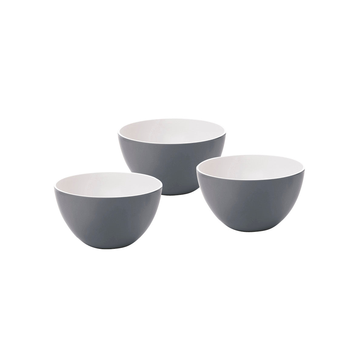 Set of 3 small bowls - 12,5cm Grey