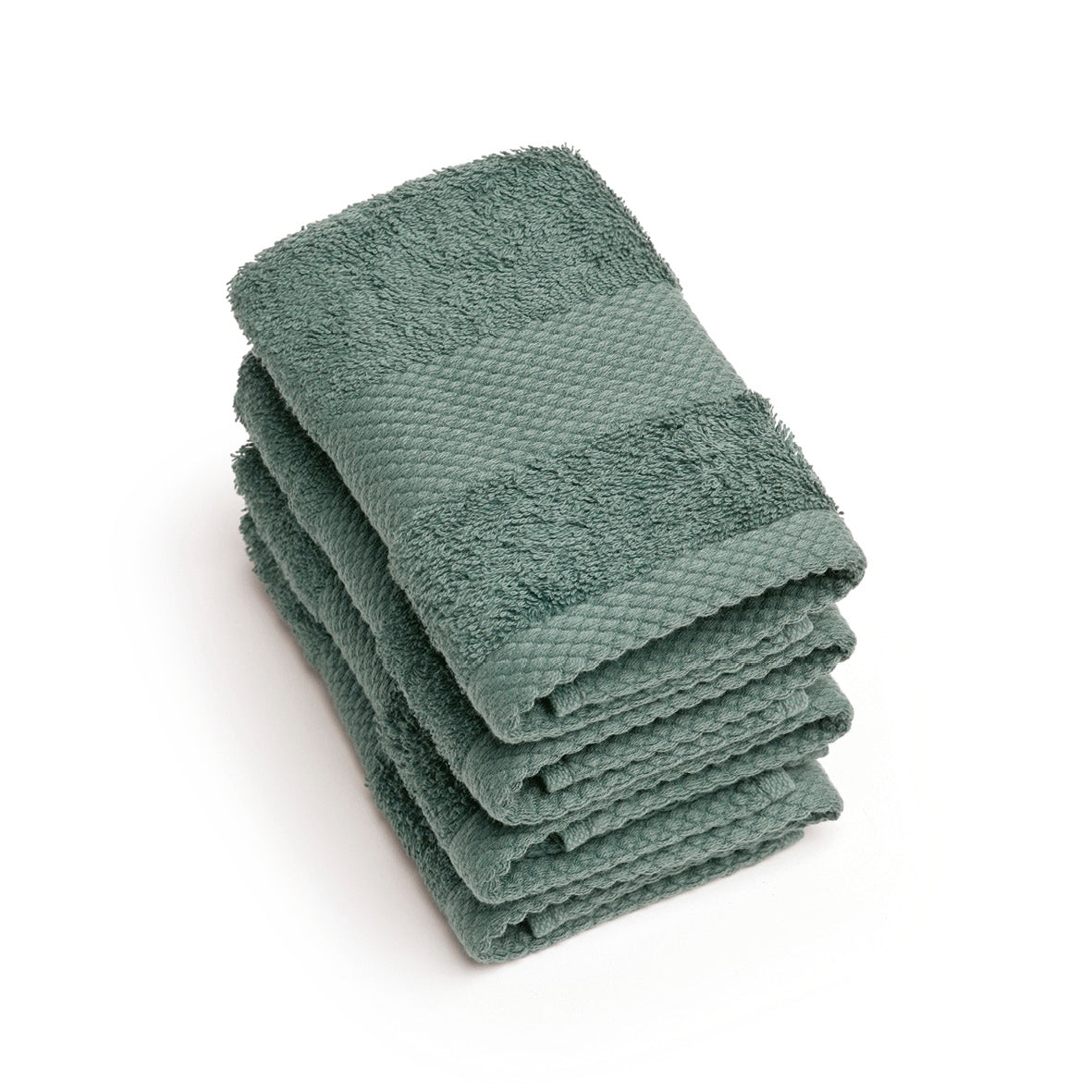 Set of 4 guest towels - 4 x (30 x 30 cm) Bottle green