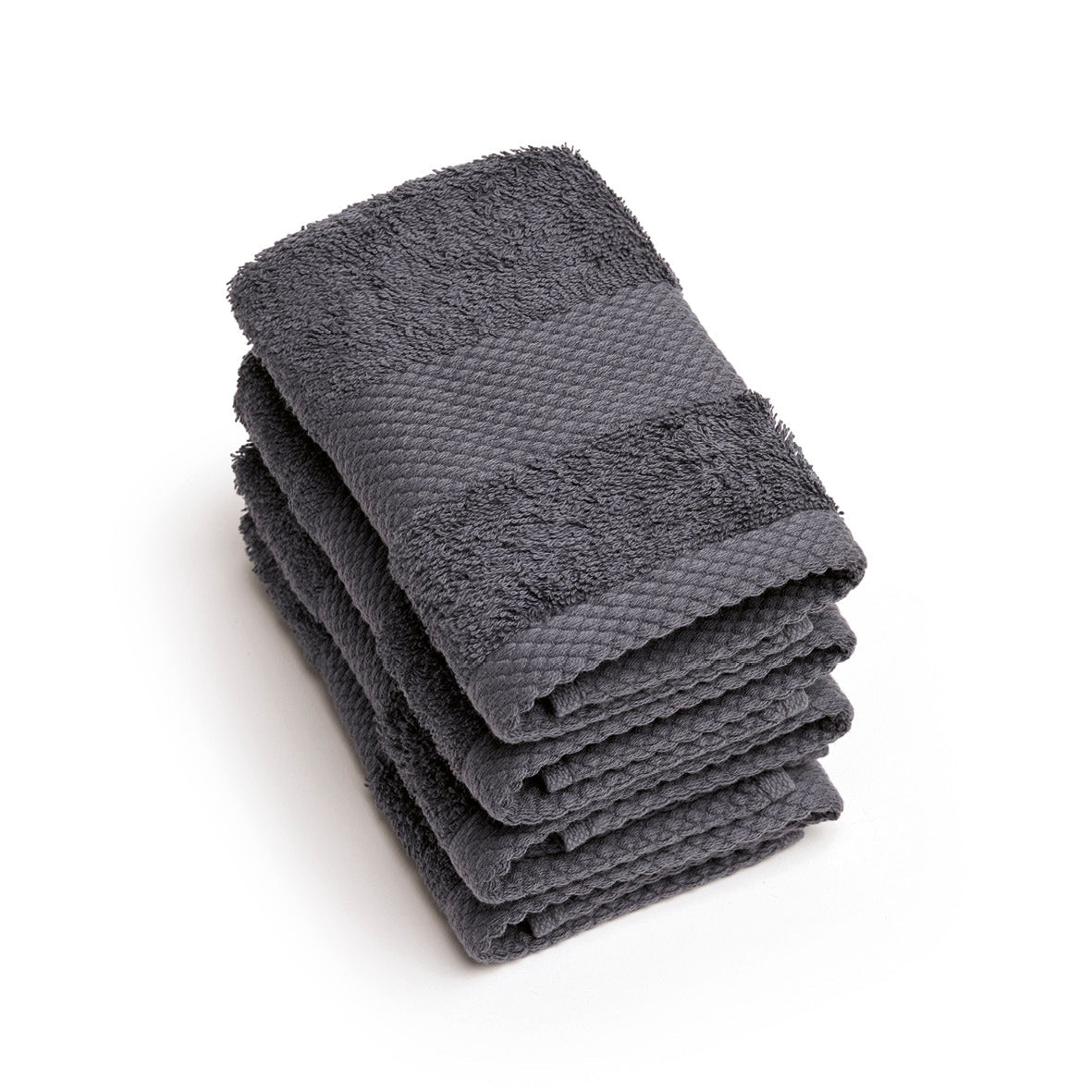 Set of 4 guest towels - 4 x (30 x 30 cm) Dark grey