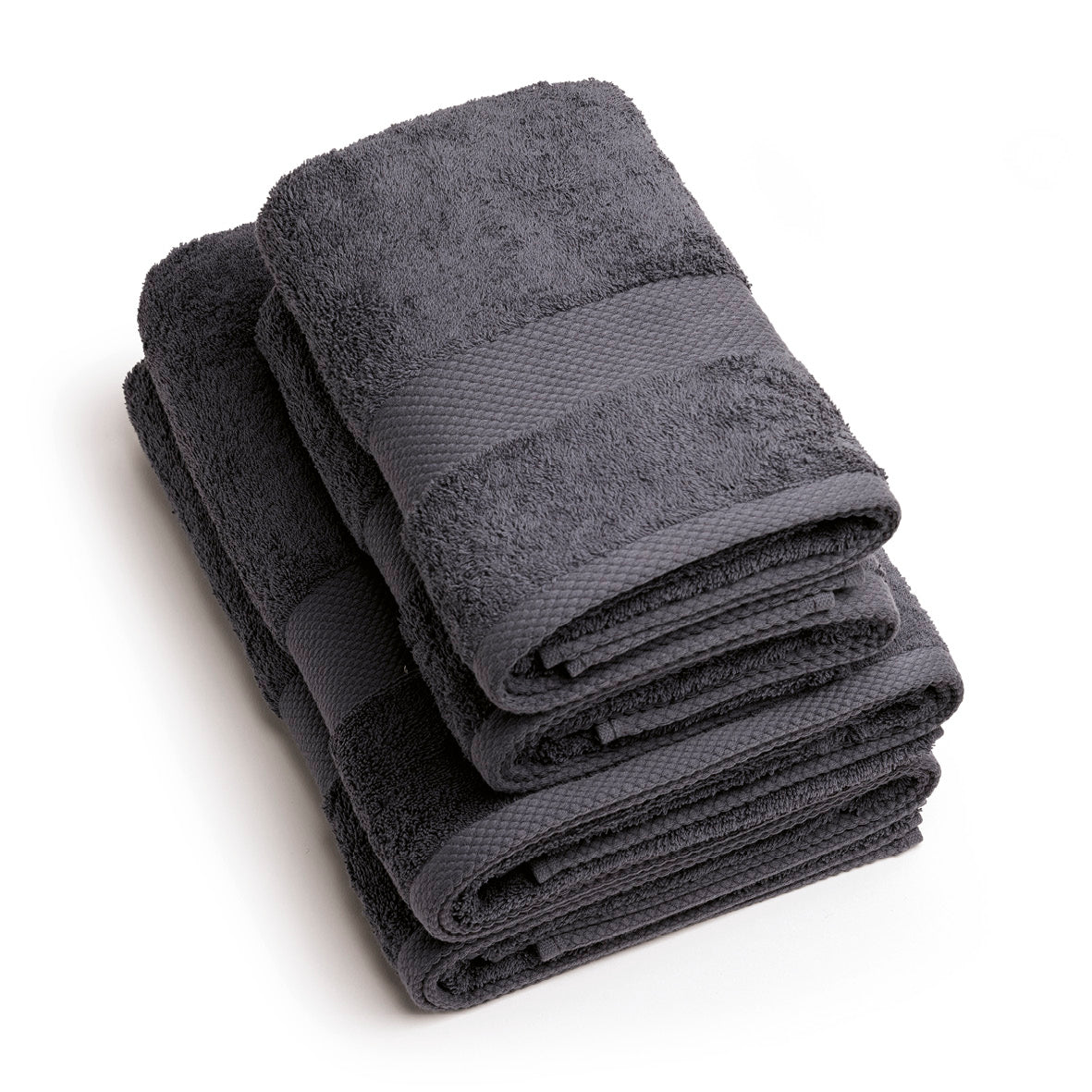 Set of 2 handtowels and 2 bathtowels Dark grey