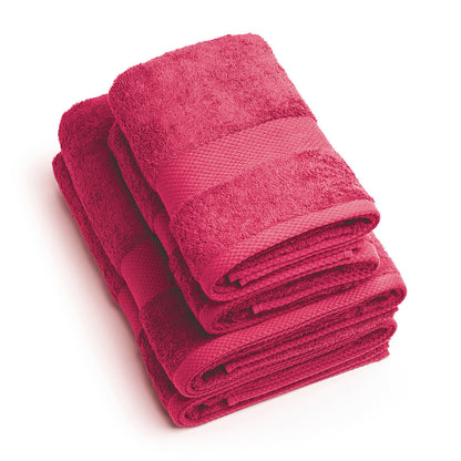 Set of 2 handtowels and 2 bathtowels Fuchsia