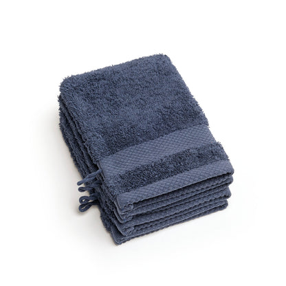 Set of 4 washcloths - 15 x 21 cm Navy blue