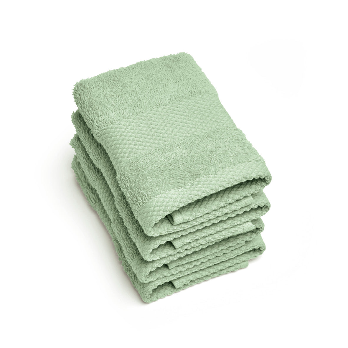 Set of 4 guest towels - 4 x (30 x 30 cm) Meadow green