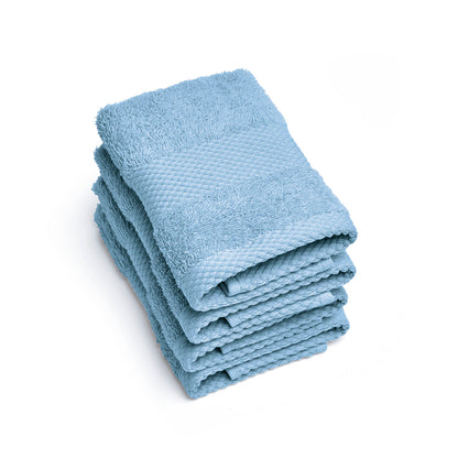 Set of 4 guest towels - 4 x (30 x 30 cm) Sky blue