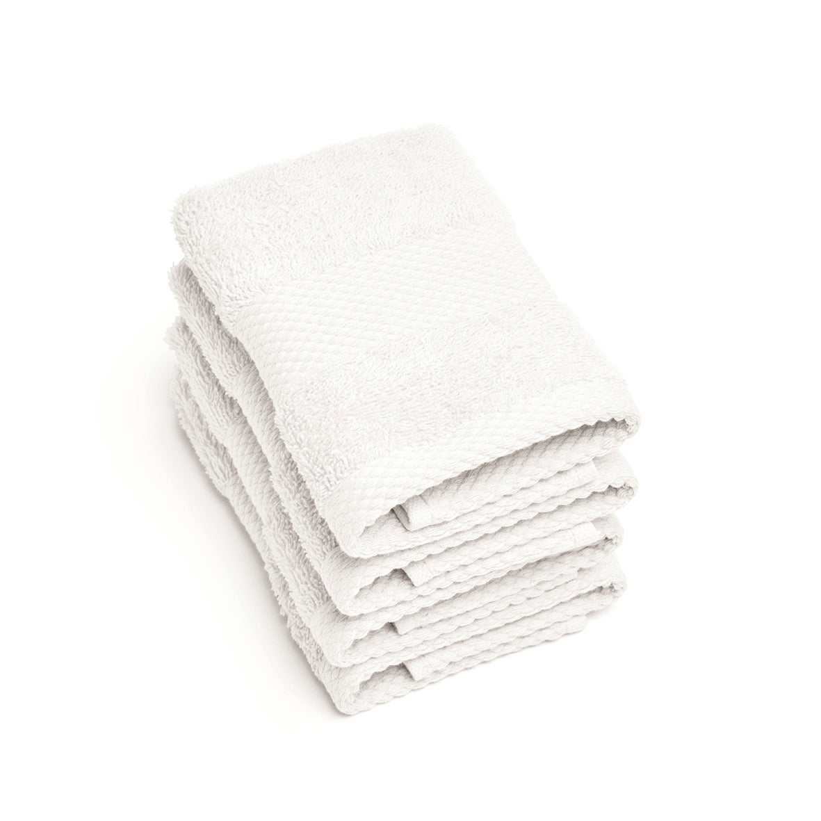 Set of 4 guest towels - 4 x (30 x 30 cm) White