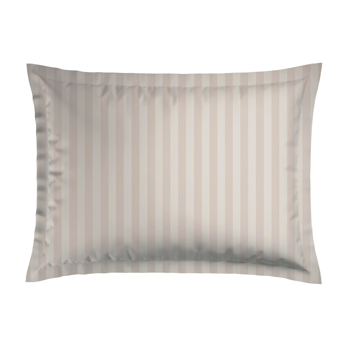 Pillowcase(s) cotton satin dobby stripe woven - Taupe 2 x (50 x 70 cm)