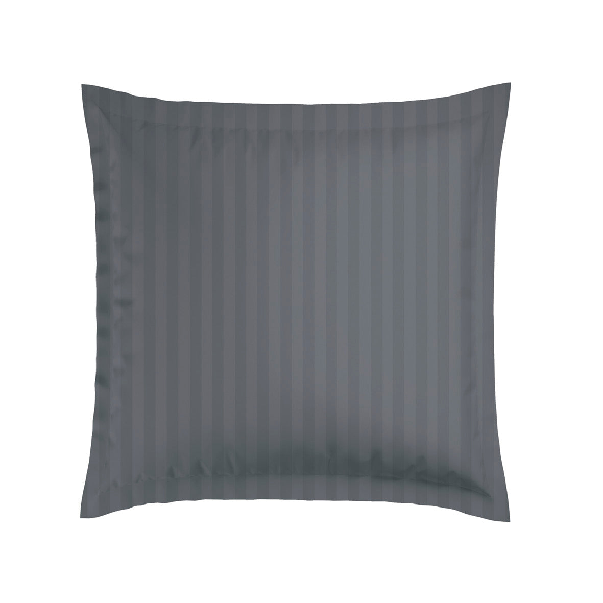 Pillowcase(s) cotton satin dobby stripe woven - Dark Grey