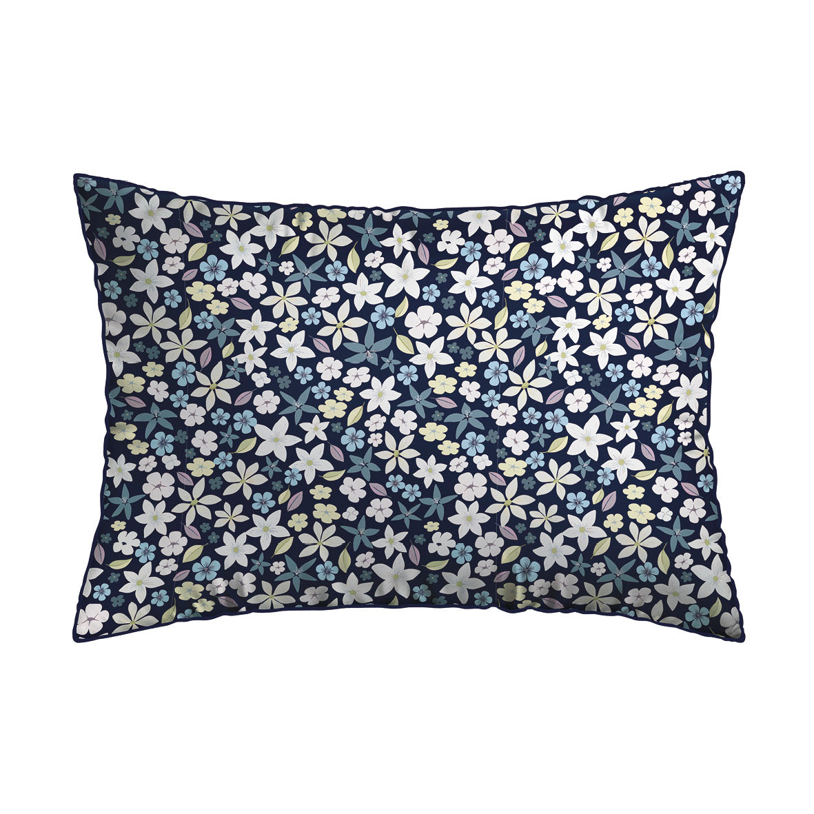 Pillowcase(s) cotton satin - Etoile de Printemps Blue 2 x (50 x 70 cm)