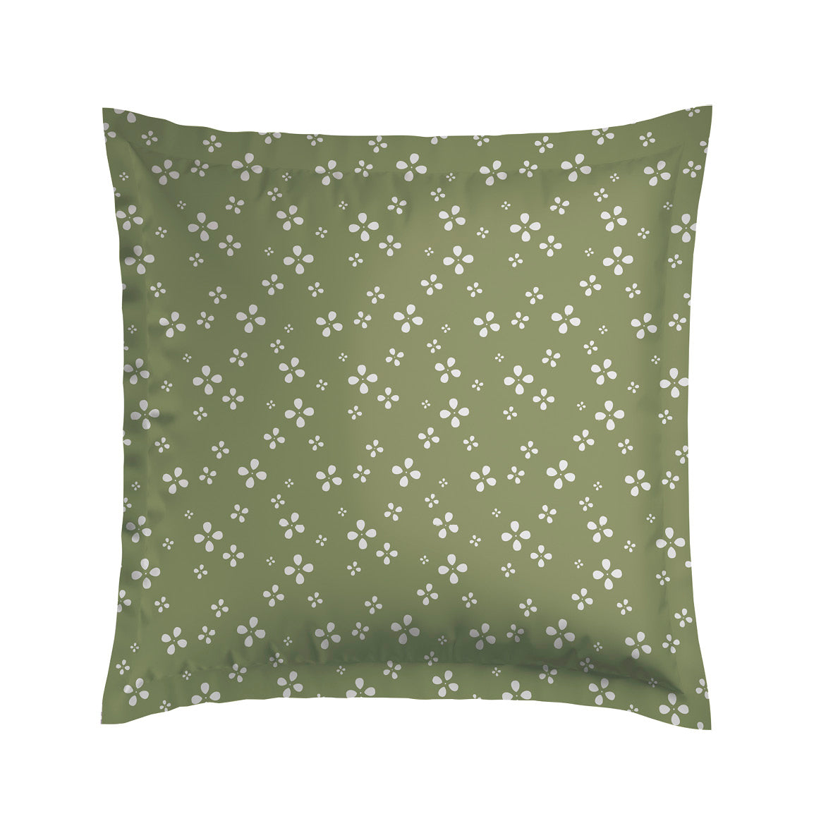 Pillowcase(s) cotton satin - Mirabelle Green 2 x (63 x 63 cm)
