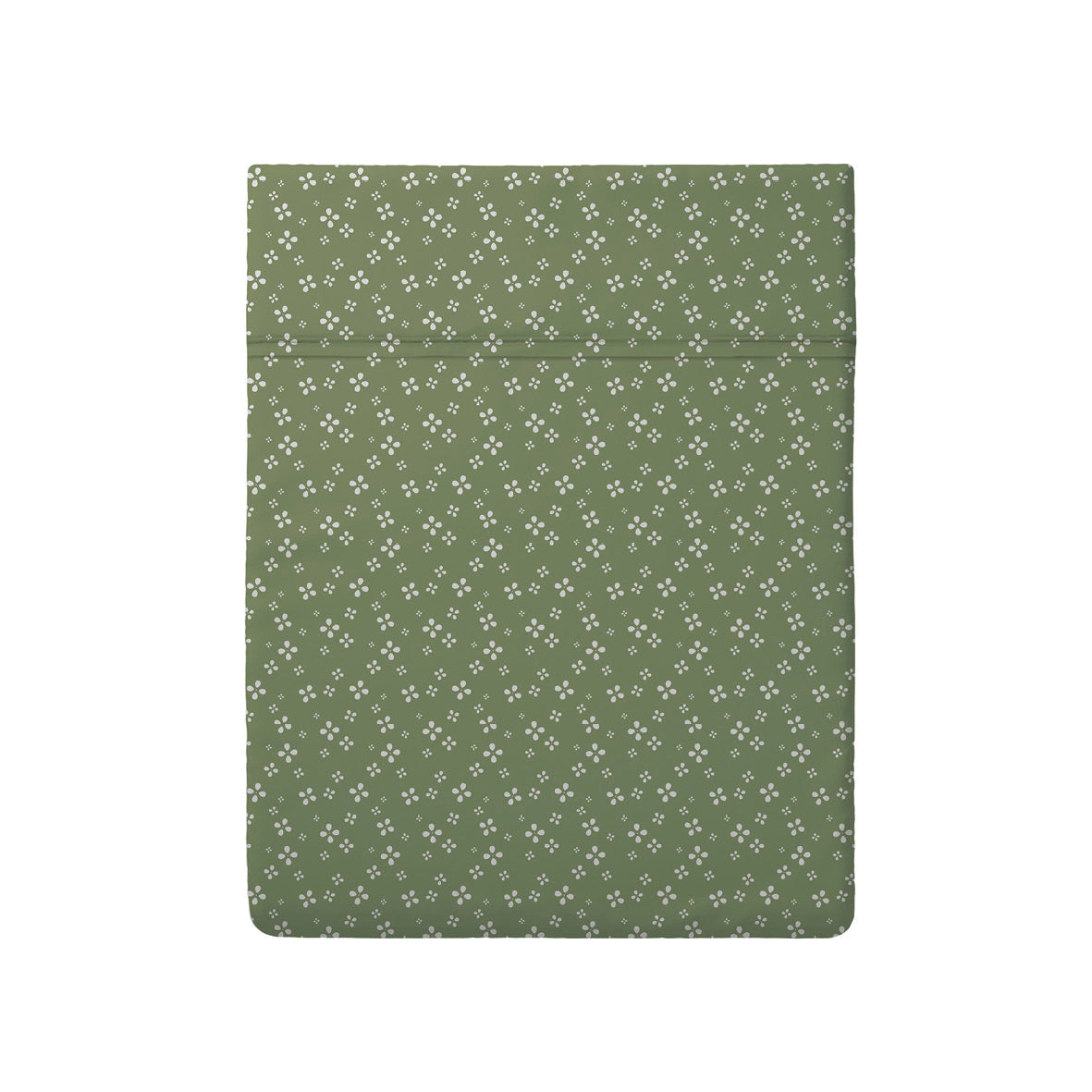 Flat sheet cotton satin - Mirabelle Green