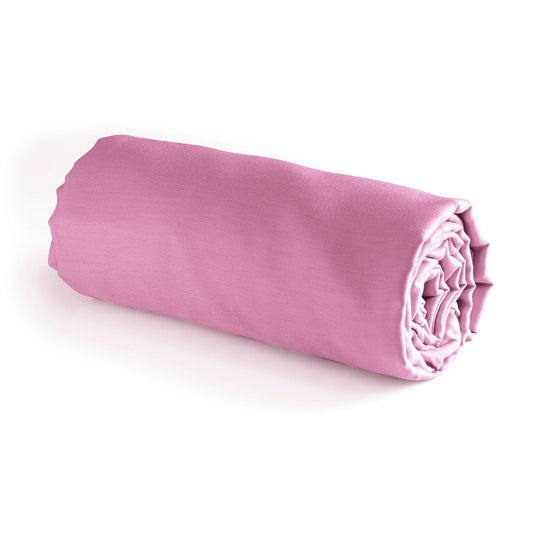 Fitted sheet cotton satin - Pink