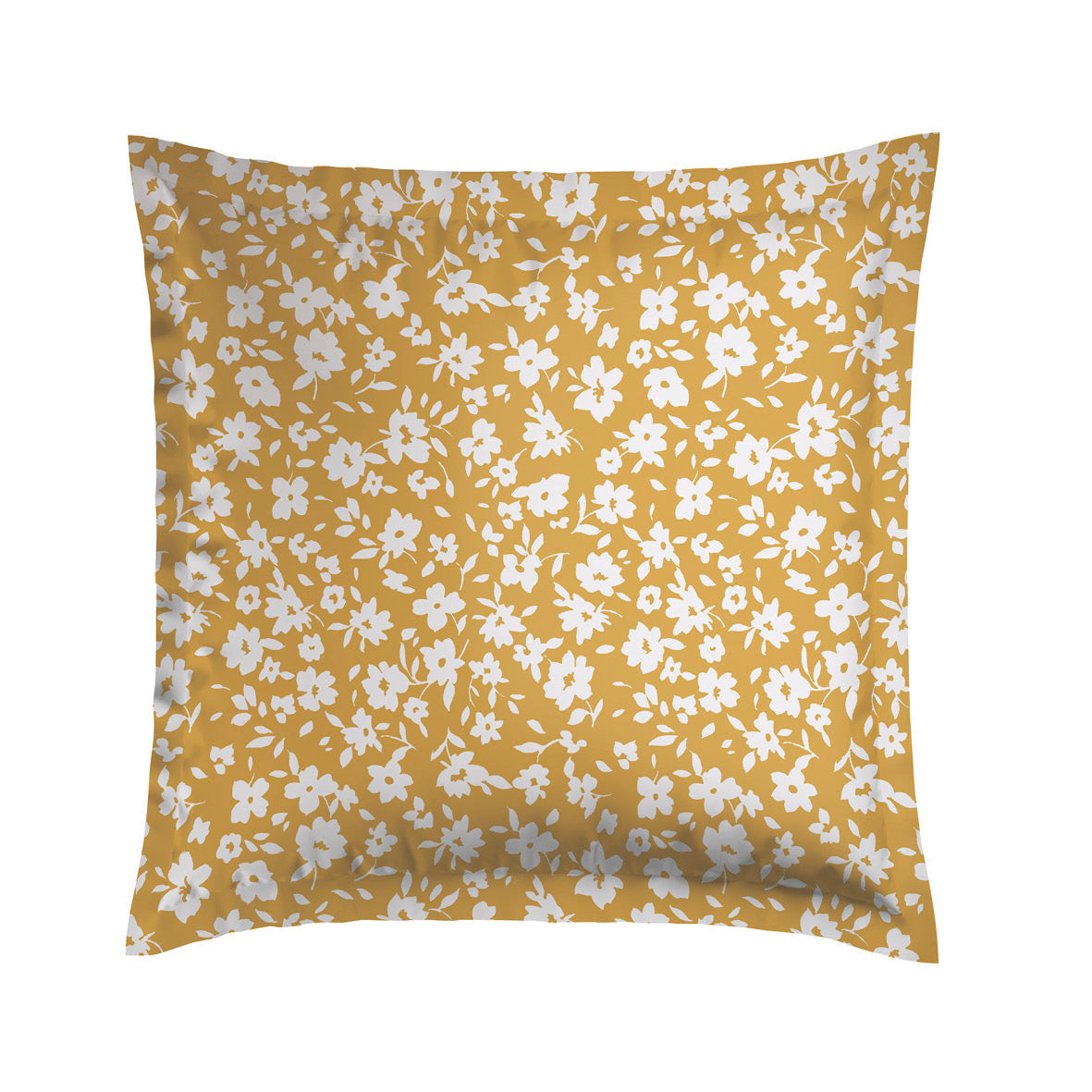 Pillowcase(s) cotton satin - Les Yeux de Suzanne Yellow 2 x (63 x 63 cm)