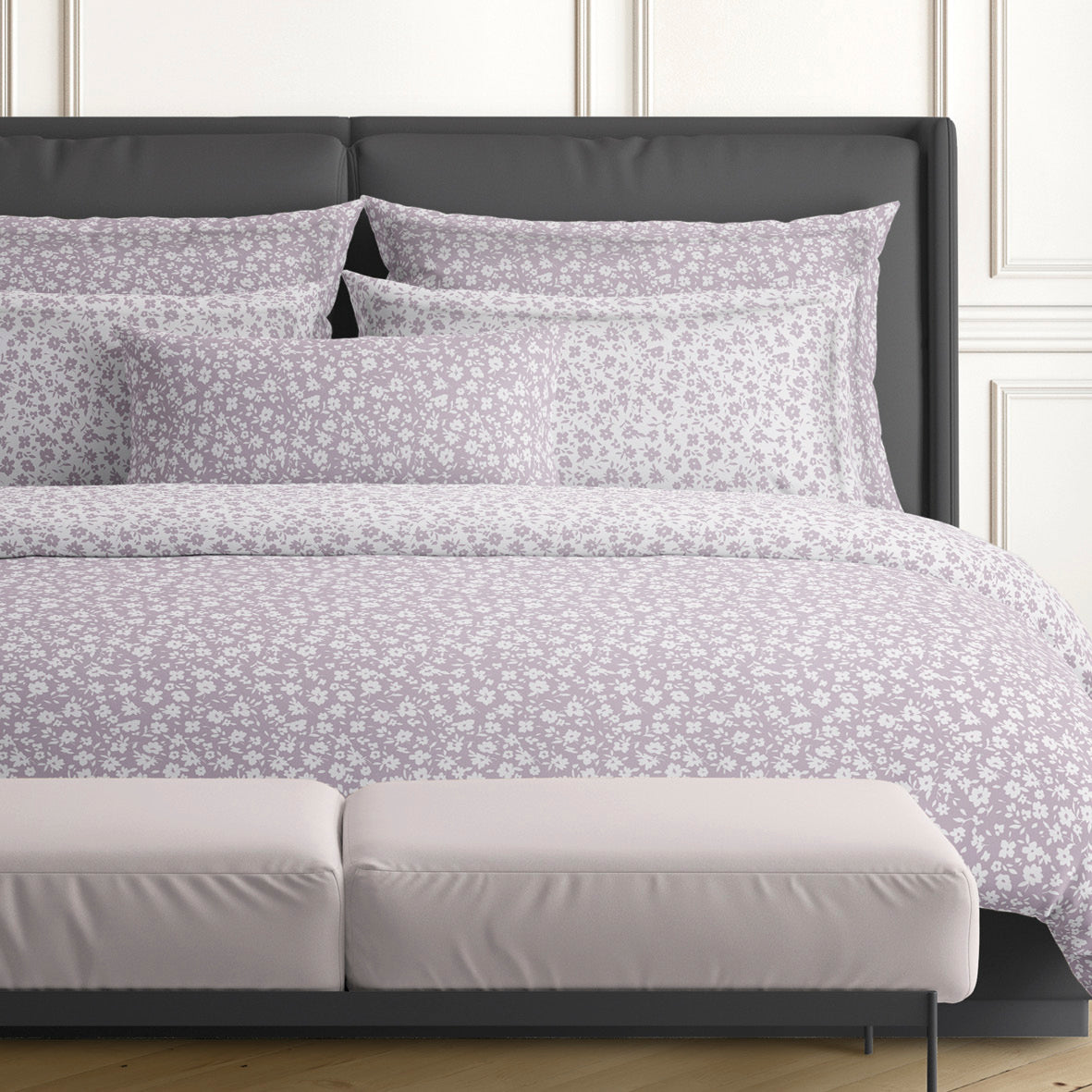 Pillowcase(s) cotton satin - Les Yeux de Suzanne Lavender